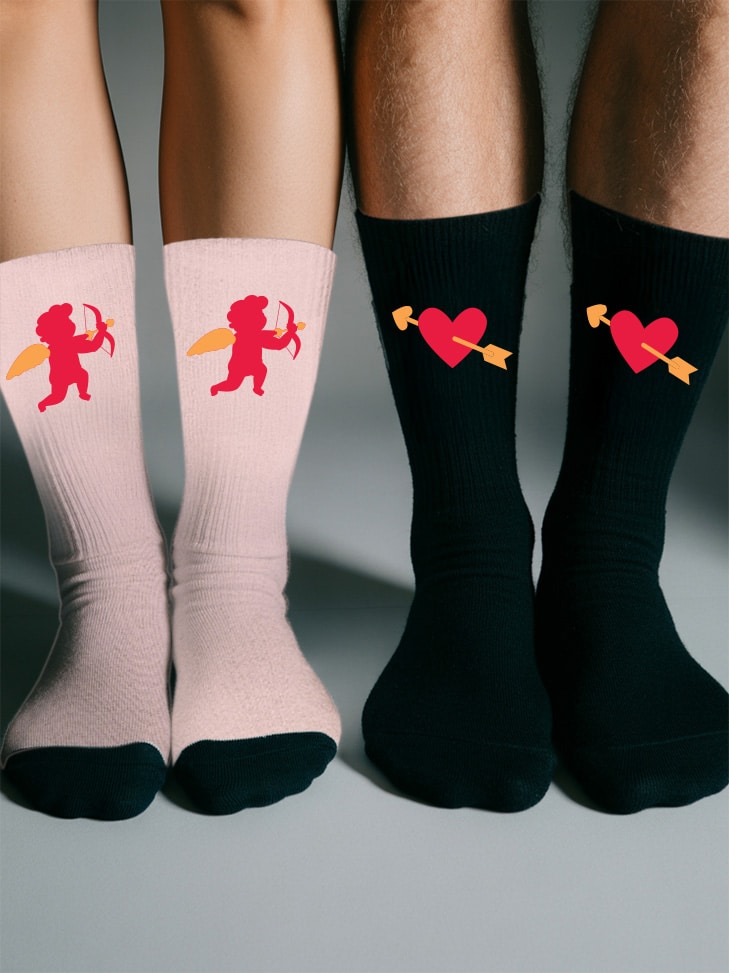 2x Κάλτσες - Διπλή αγάπη ❤️ (Ένα μέγεθος)